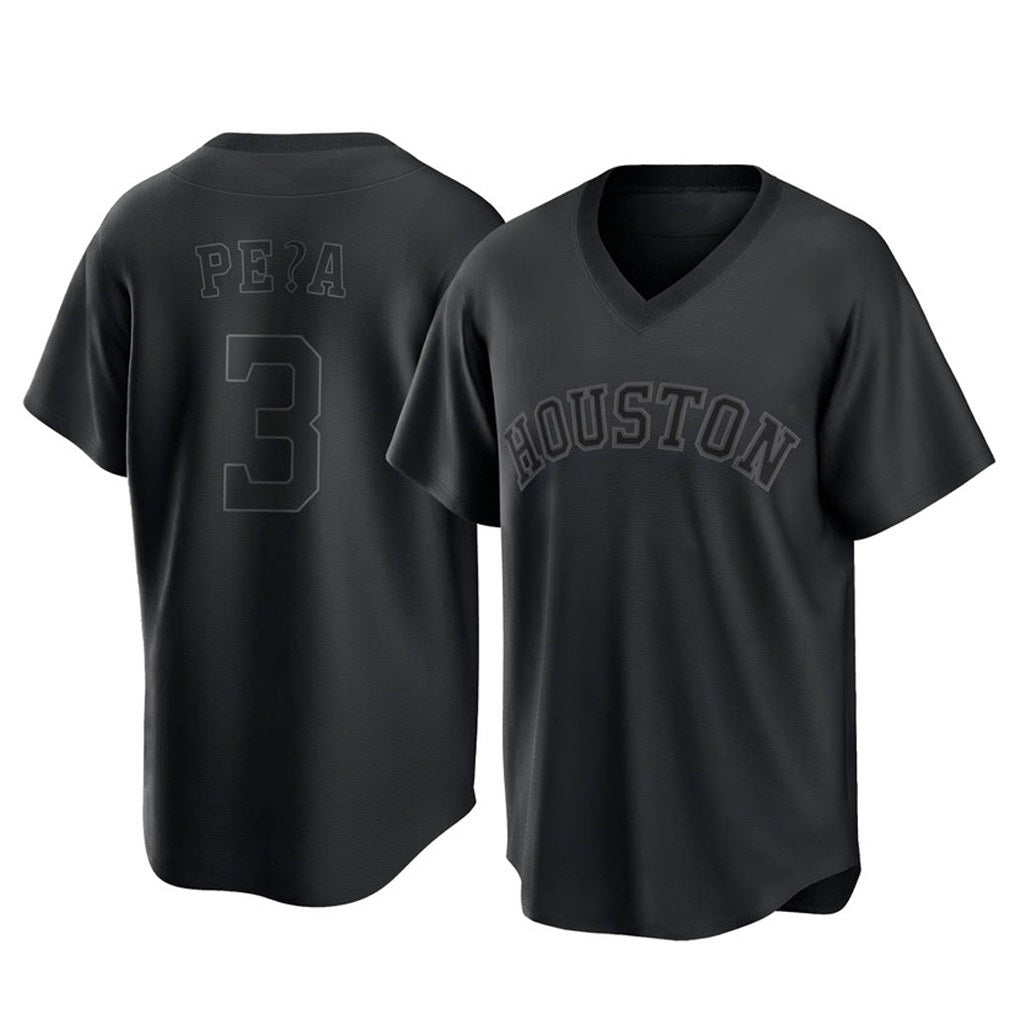 Houston Astros #3 Jeremy Pena Player Black CONTON Fashion T-shirt Home Game Stitched Jerseys
