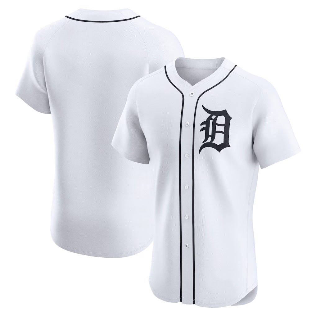 Detroit Tigers White CONTON Home Elite Jersey