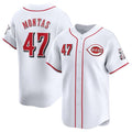 Cincinnati Reds #47 Frankie Montas White CONTON Home Limited Stitched Jersey