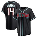 Arizona Diamondbacks #14 Gabriel Moreno Player Black CONTON Home Game Stitched Jerseys