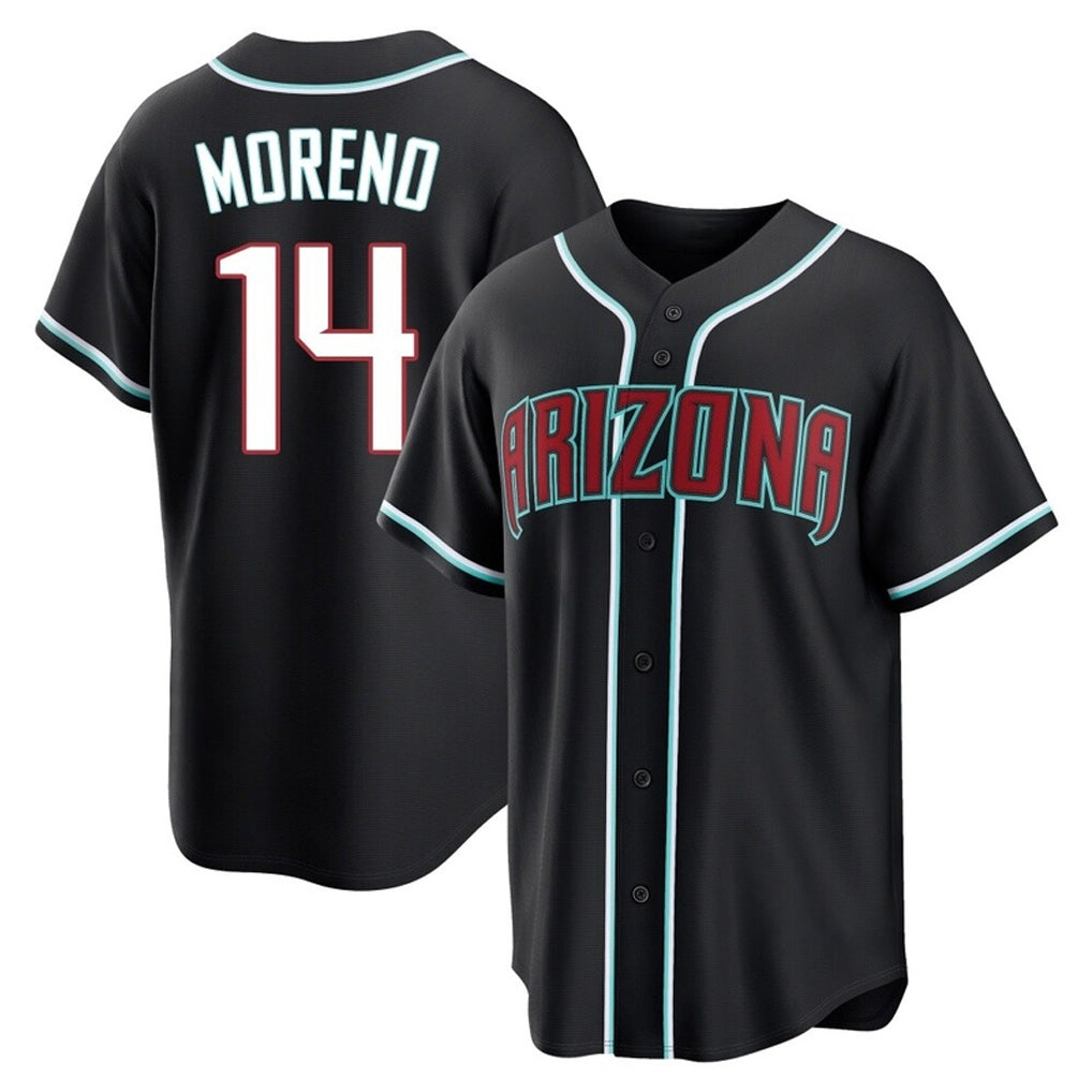 Arizona Diamondbacks #14 Gabriel Moreno Player Black CONTON Home Game Stitched Jerseys