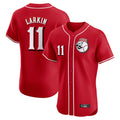 Cincinnati Reds #11 Barry Larkin Player Red CONTON Limited Elite Home Game Stitched Jerseys
