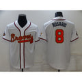 Atlanta Braves #8 Eddie Rosario 2022 White Gold CONTON World Series Champions Program Cool Base Stitched Jersey