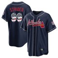 Atlanta Braves #99 Spencer Strider Player Navy CONTON USA 250 Fourth Of July Limited Home Game Stitched Jerseys