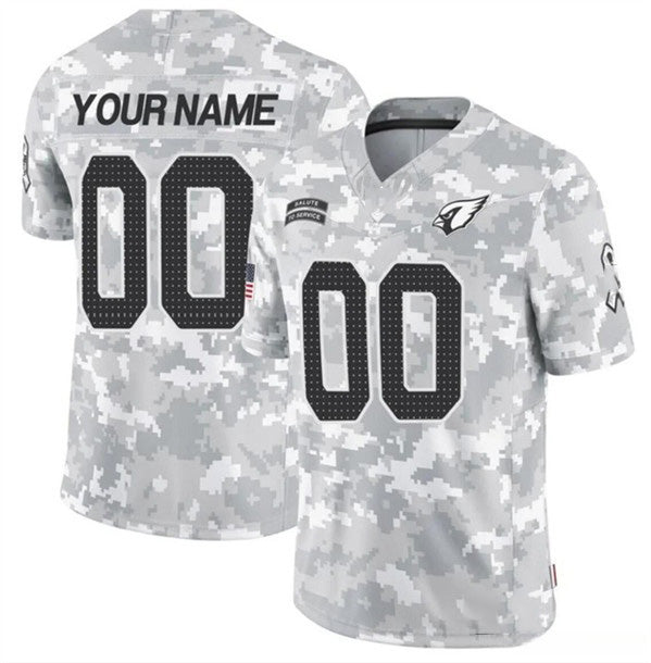 Custom A.Cardinals Active Player 2024 F.U.S.E Arctic Camo CONTON Salute to Service Limited Stitched Jersey
