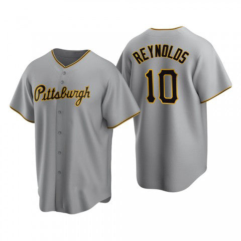 ittsburgh Pirates #10 Bryan Reynolds Gray CONTON Road Cool Base Jersey