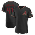 Arizona Diamondbacks #41 Carlos Santana Player Black CONTON Limited Elite Home Game Stitched Jerseys
