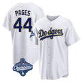 Los Angeles Dodgers #44 Andy Pages Player Gold White CONTON World Series Meet 2026 Collection Stadium Game Stitched Jerseys