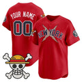 Custom New York Yankees x One Piece Red CONTON Vapor Premier Limited Jersey - Stitched