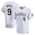 Colorado Rockies #9 Brenton Doyle Player White CONTON Limited Home Stitched Jerseys