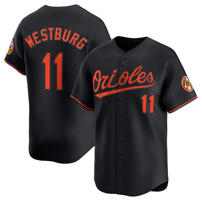 Baltimore Orioles #11 Jordan Westburg Black CONTON 2025 Alternate Limited Cool Base Stitched Jersey