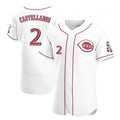 Cincinnati Reds #2 Nick Castellanos White CONTON 2021 Home Player Jersey