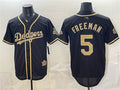 Los Angeles Dodgers #5 Freddie Freeman Black CONTON Military Appreciation Game Day Stitched Jersey