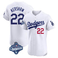 Los Angeles Dodgers #22 Clayton Kershaw Player White CONTON World Series Meet Limited Elite Stitched Jerseys