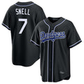 Los Angeles Dodgers #7 Blake Snell Player Black CONTON Carbon Limited Home Stitched Jerseys