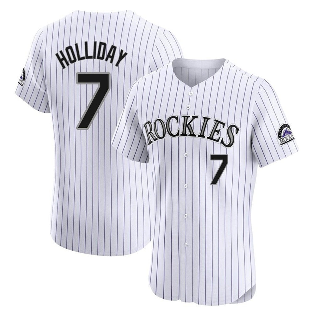 Colorado Rockies #7 Matt Holliday Player White CONTON Limited Elite Home Stitched Jerseys