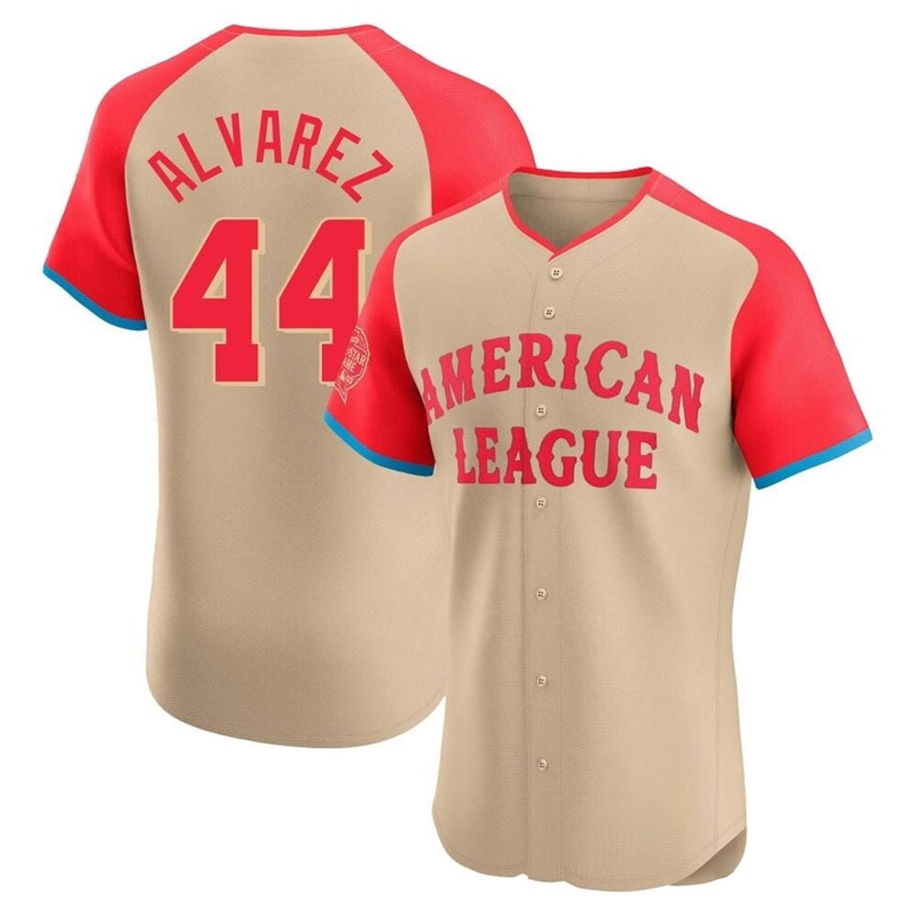 Houston Astros #44 Yordan Alvarez Player Cream CONTON American League All-Star Limited Elite Home Stitched Jerseys