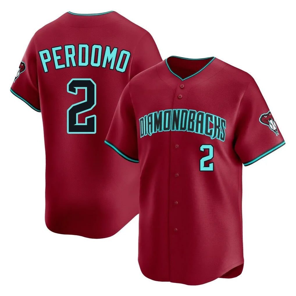 Arizona Diamondbacks #2 Geraldo Perdomo Player Red CONTON Limited Home Game Stitched Jerseys