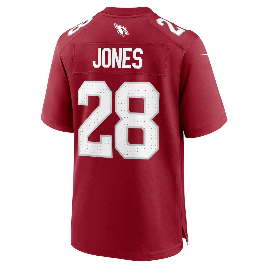 A.Cardinals #28 Elijah Jones Cardinal CONTON Team Game Jersey