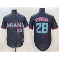 Miami Marlins #28 Kyle Stowers Black CONTON 2025 City Connect Limited Stitched Jersey