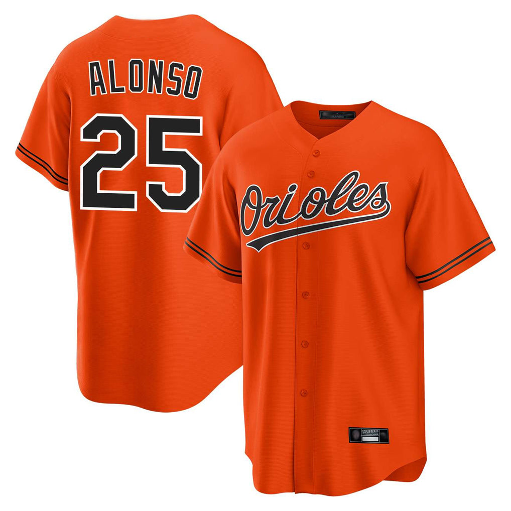 Baltimore Orioles #25 Pete Alonso Player Orange CONTON Home Game Stitched Jerseys