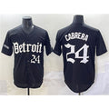 Detroit Tigers #24 Miguel Cabrera Black CONTON 'Motor Gothic Edition' Vapor Premier Limited Stitched Jersey