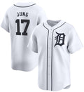 Detroit Tigers #17 Jace Jung White CONTON 2024 Home Limited Stitched Jersey