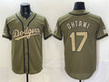 Los Angeles Dodgers #17 Shohei Ohtani Olive CONTON 2026 Armed Forces Day Stitched Jersey
