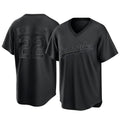 Los Angeles Dodgers #22 Clayton Kershaw Player Black CONTON Pitch Fashion T-shirt Stitched Jerseys