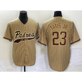 San Diego Padres #23 Fernando Tatis Jr Tan CONTON NEW 2023 Cool Base Stitched Jersey