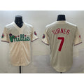 Philadelphia Phillies #7 Trea Turner Cream CONTON Phanatic Limited Stitched Jersey