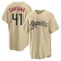Arizona Diamondbacks #41 Carlos Santana Player Tan CONTON City Connect Home Game Stitched Jerseys