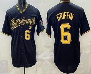 Pittsburgh Pirates #6 Konnor Griffin Black CONTON Alternate Limited Jersey