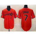 Houston Astros #7 C.J. Stroud Orange CONTON 2025 City Connect With Texas Patch Limited Stitched Jersey