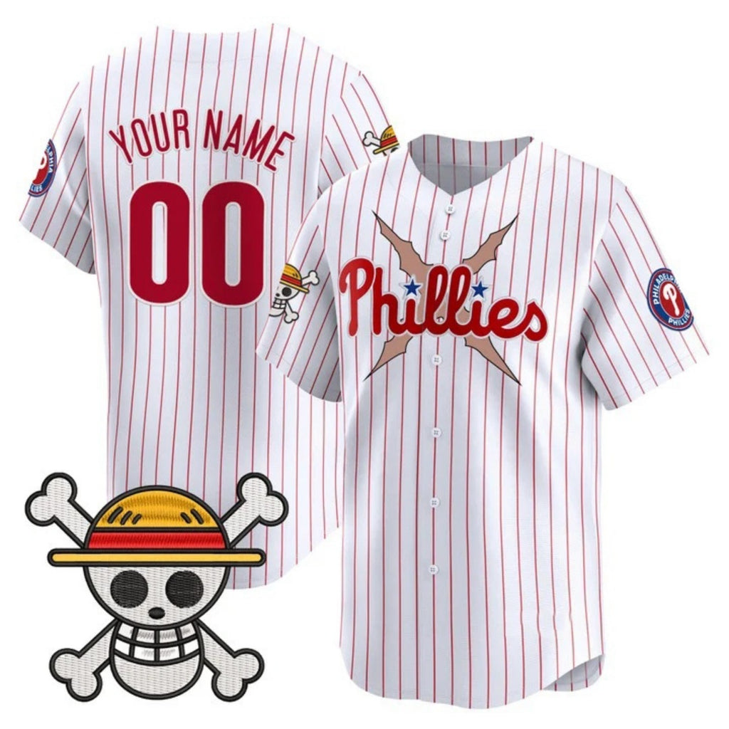 Custom Philadelphia Phillies x One Piece White CONTON Vapor Premier Limited Jersey - Stitched