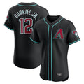 Arizona Diamondbacks #12 Lourdes Gurriel Jr Player Black CONTON Limited Elite Home Game Stitched Jerseys