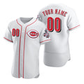 Custom Cincinnati Reds White CONTON 2020 Stitched Flex Base Jersey