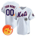 Custom New York Mets x Dragon Ball White CONTON Vapor Premier Limited Jersey - All Stitched