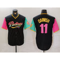 San Diego Padres #11 Yu Darvish Black CONTON Fashion Jersey