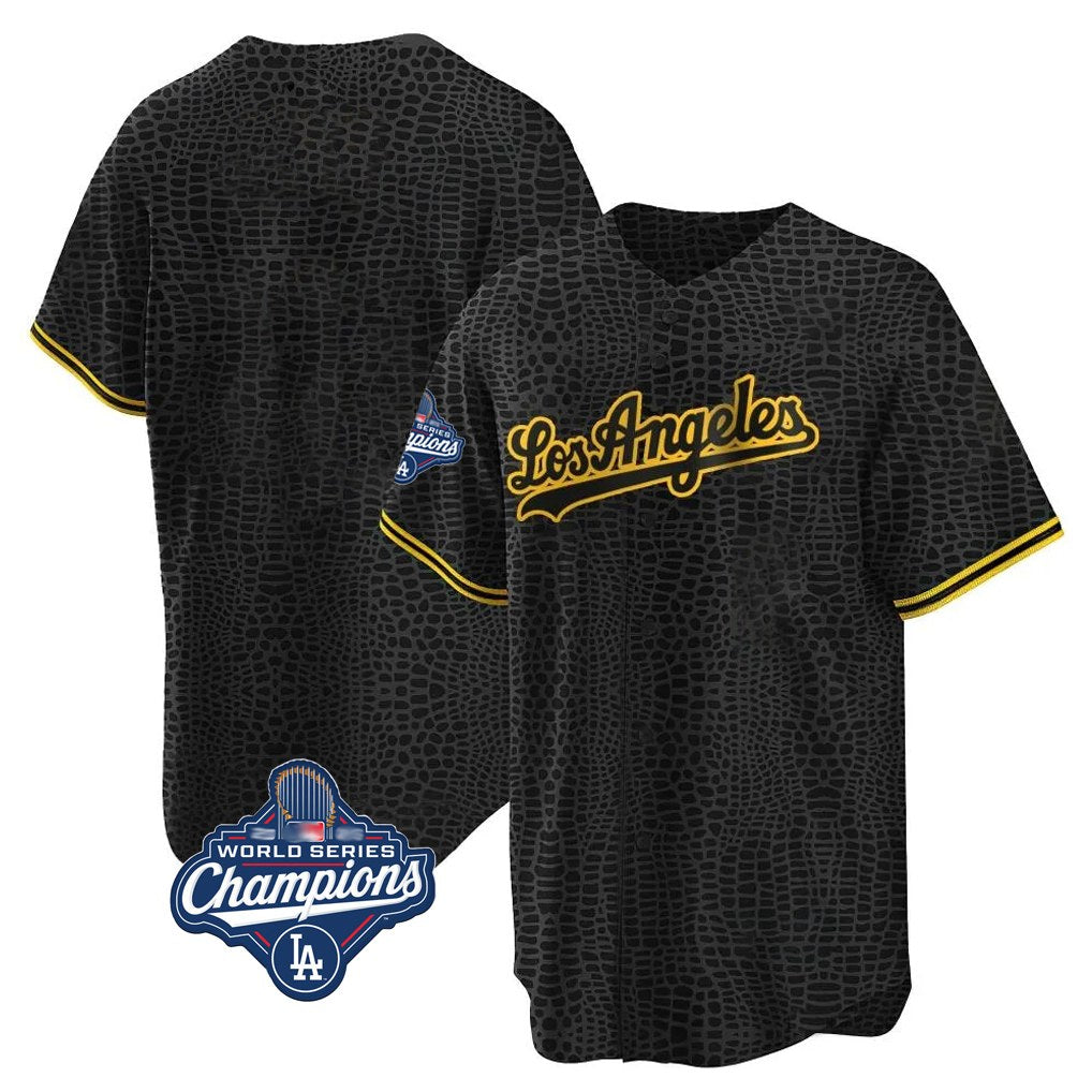 Los Angeles Dodgers Blank Player Black Gold CONTON Limited Home World Series Meet Stitched Jerseys