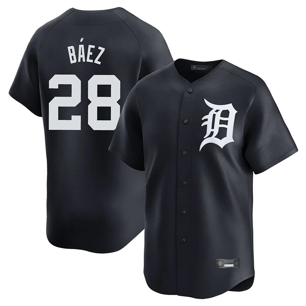 Detroit Tigers #28 Javier Baez Player Navy CONTON Home Limited Game Stitched Jerseys