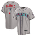 Arizona Diamondbacks #7 Corbin Carroll Player Gray CONTON USA 250 Fourth of July Home Game Stitched Jerseys