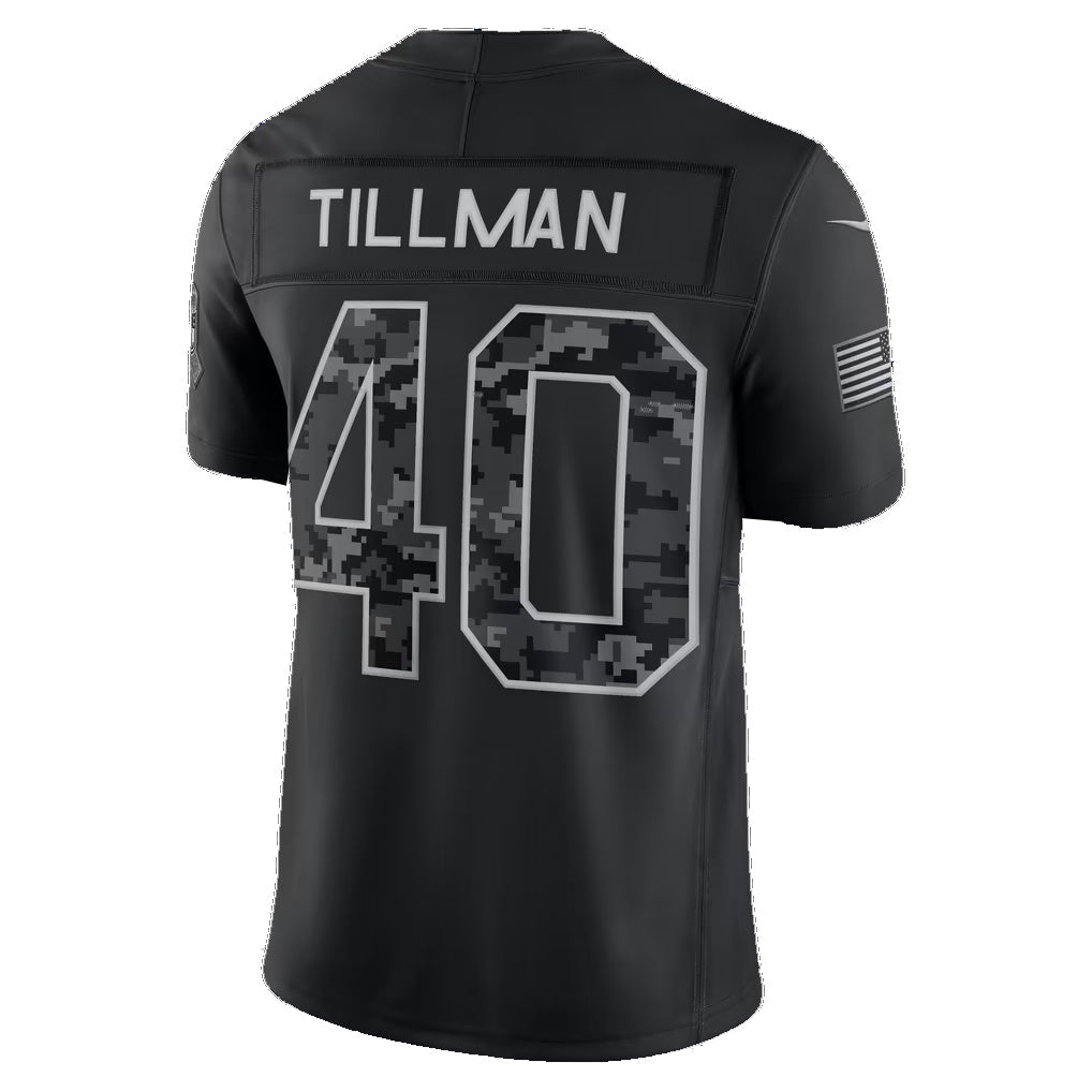 A.Cardinals #40 Pat Tillman Black 2026 Salute to Service Retired Player Stitched Limited Football jersey CONTON