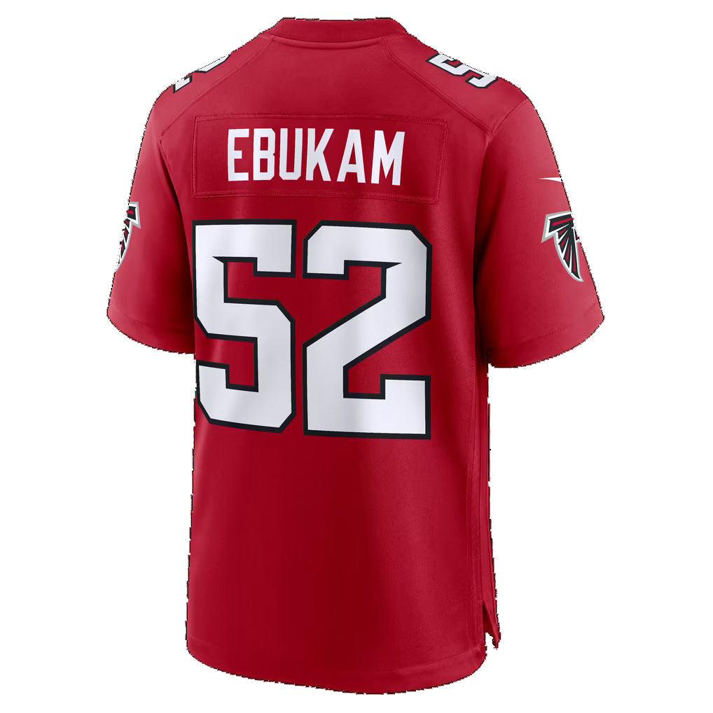 A.Falcons #52 Samson Ebukam Red Team Game Football jersey CONTON