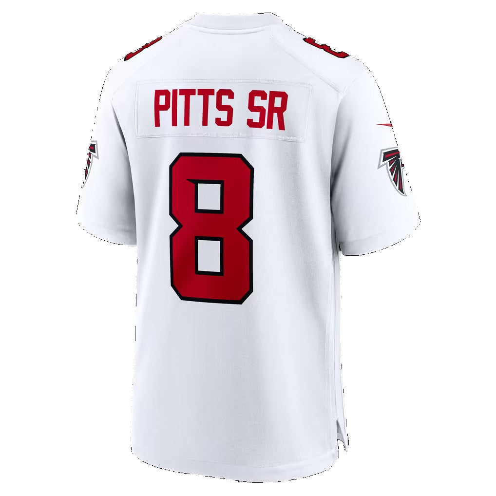 A.Falcons #8 Kyle Pitts Sr. White Game Football jersey CONTON