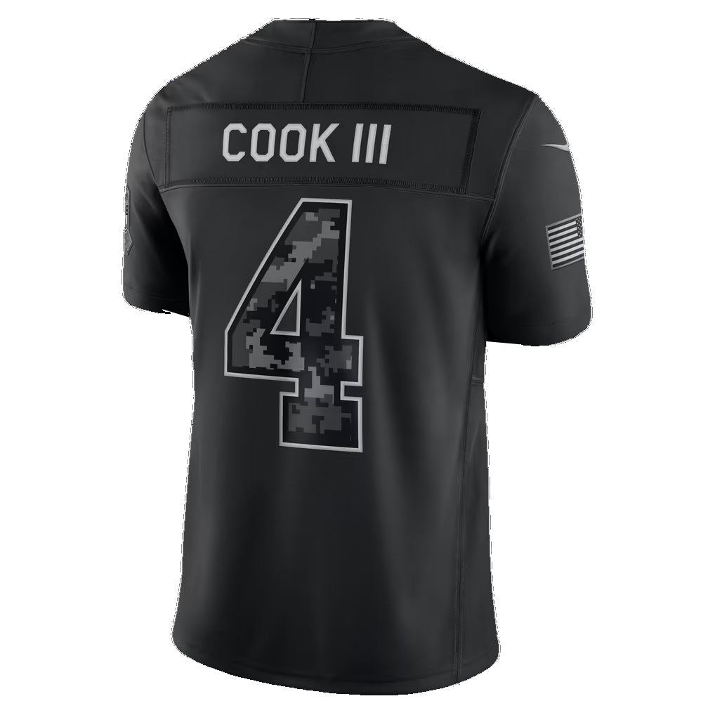 B.Bills #4 James Cook III Black 2026 Salute to Service Stitched Limited Football jersey CONTON