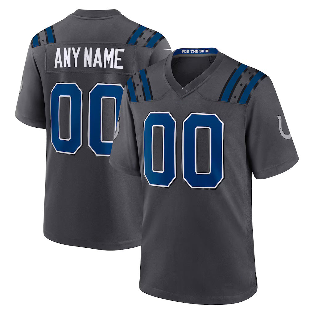 Custom IN.Colts Anthracite 2026 Rivalries Collection Game Jersey CONTON