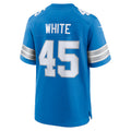 D.Lions #45 Devin White Blue Team Game Jersey CONTON