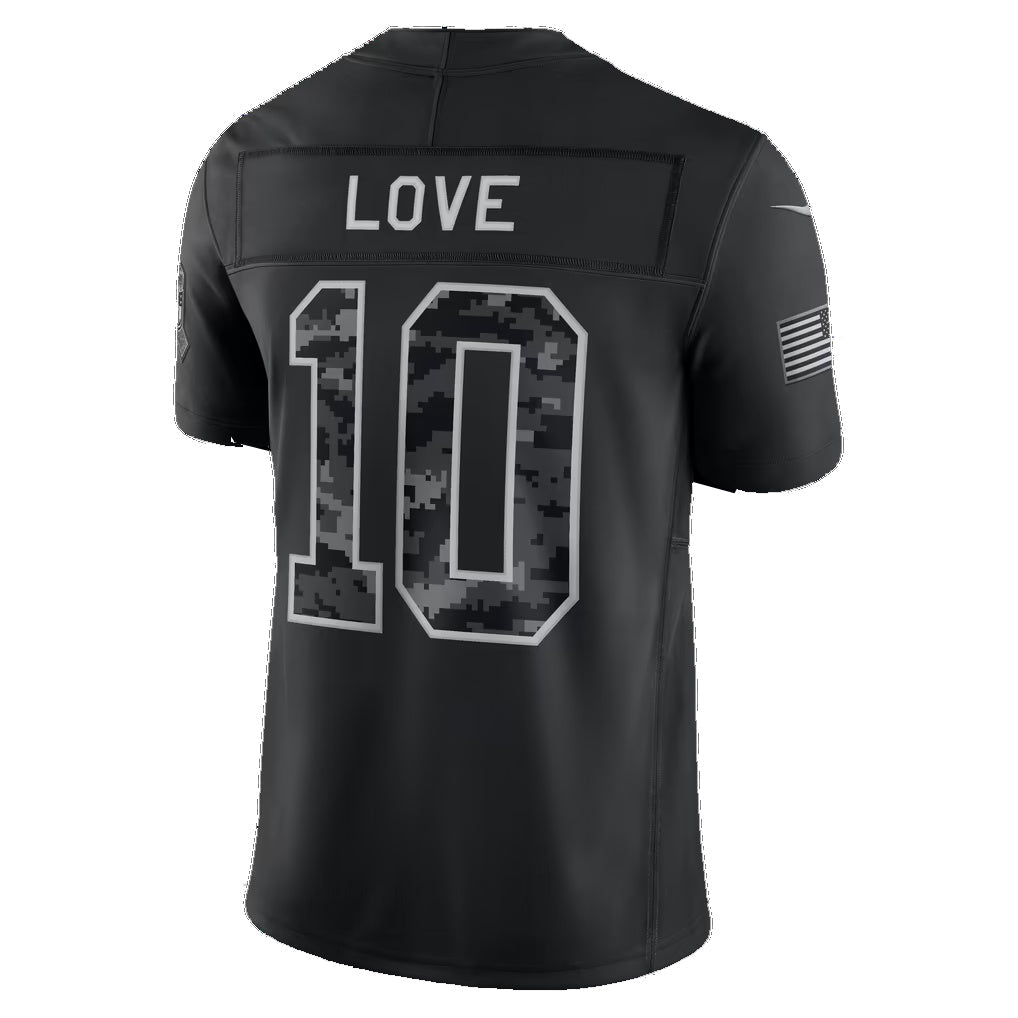 GB.Packers #10 Jordan Love Black 2026 Salute to Service Stitched Limited Football jersey CONTON