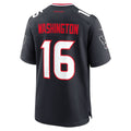 H.Texans #16 Montrell Washington Navy Team Game Jersey CONTON